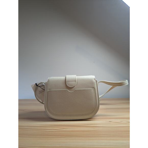 NEW Senreve Cadence Pebbled Leather Crossbody Purse Cream 14K Gold Plated - Picture 9 of 12